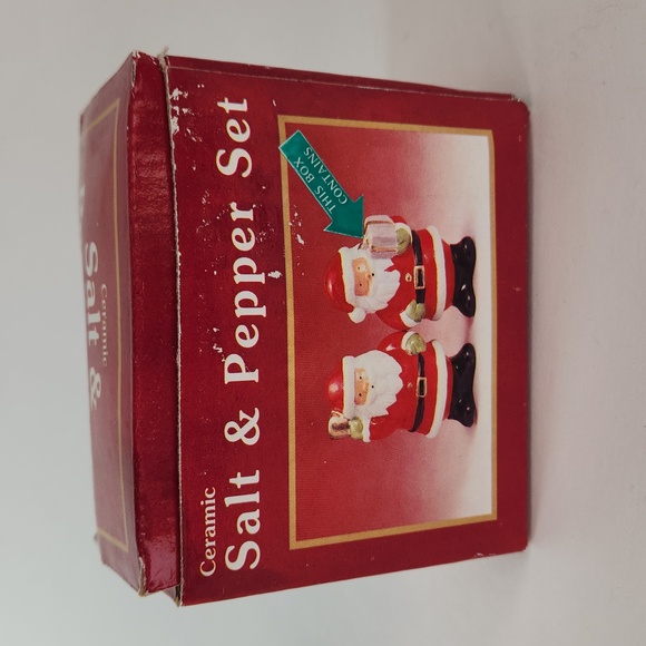 Ceramic Santas Salt & Pepper Set, In Orig Presentation/Storage box - Picture 10 of 12